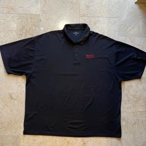 Makers Mark logo  Black golf polo shirt
